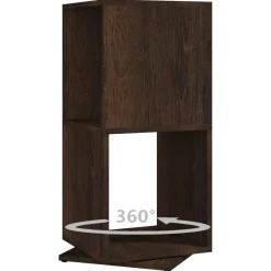 vidaXL Armario giratorio aglomerado 34,5x34,5x75,5 cm Roble ahumado