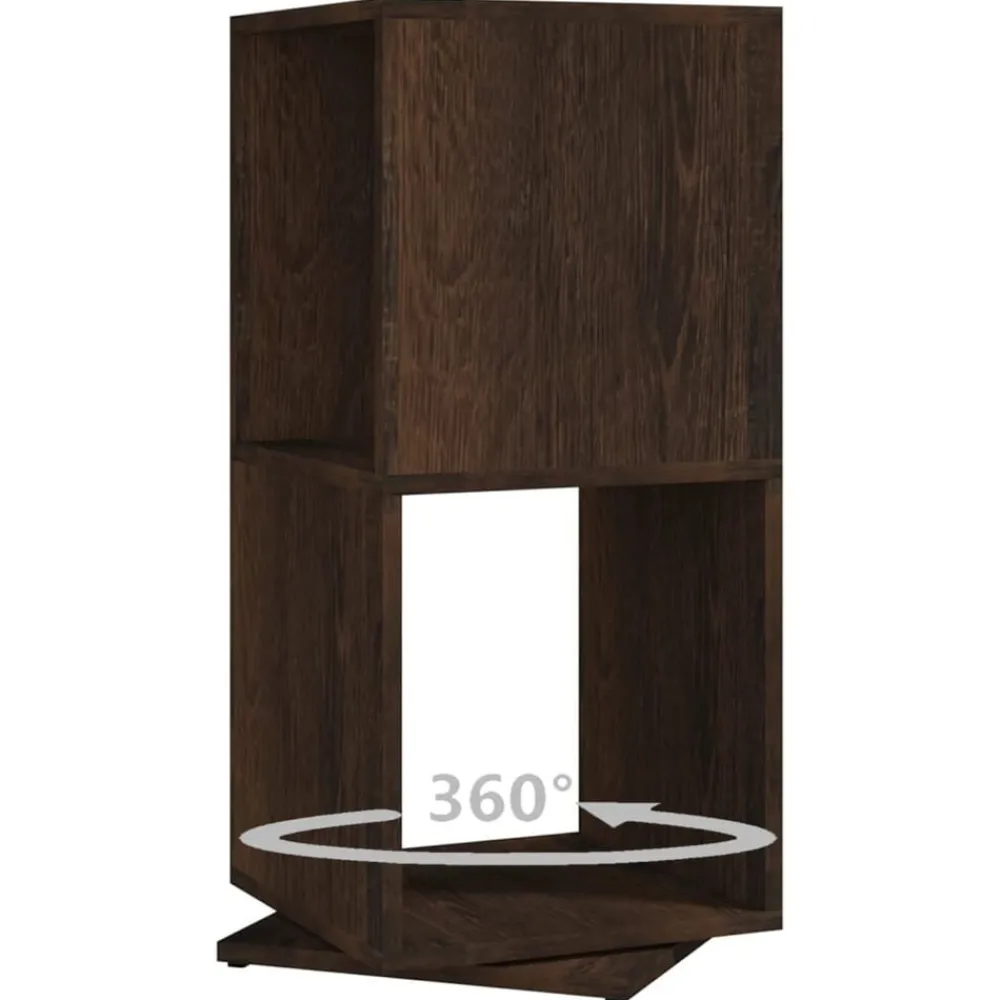 vidaXL Armario giratorio aglomerado 34,5x34,5x75,5 cm Roble ahumado