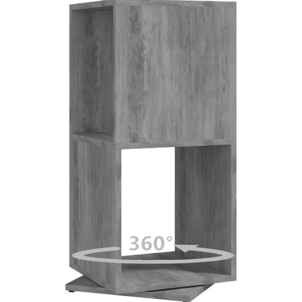 vidaXL Armario giratorio aglomerado gris hormigón 34,5x34,5x75,5 cm Gris hormigón Online