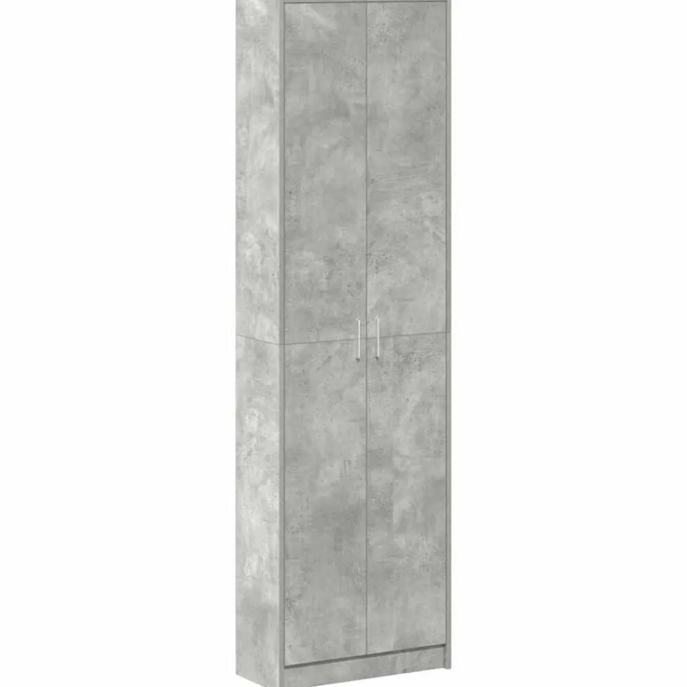 vidaXL Armario Gris Concreto 55 x 25 x 189 cm Madera de ingeniería Gris hormigón