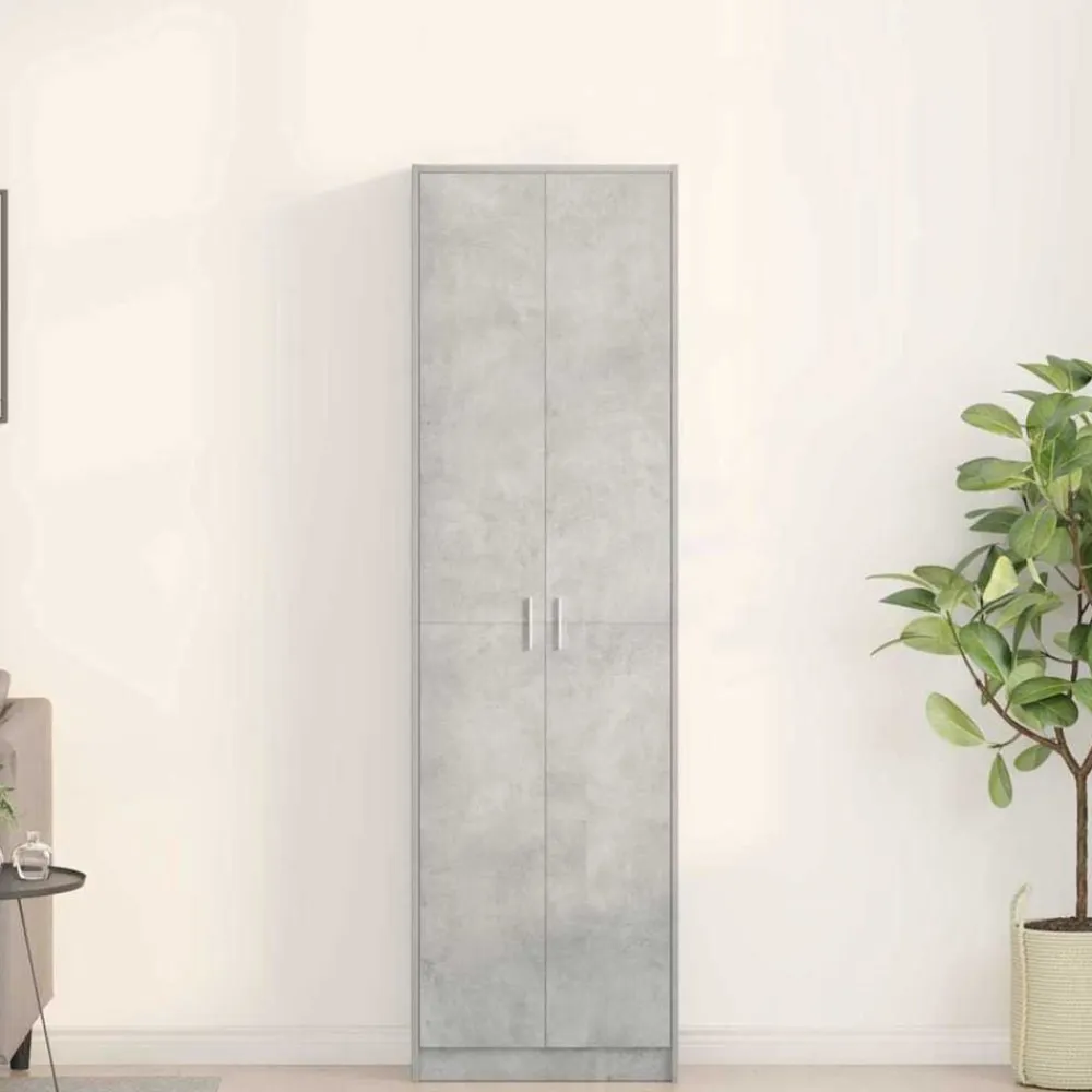 vidaXL Armario Gris Concreto 55 x 25 x 189 cm Madera de ingeniería Gris hormigón