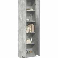 vidaXL Armario Gris Concreto 55 x 25 x 189 cm Madera de ingeniería Gris hormigón