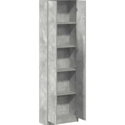vidaXL Armario Gris Concreto 55 x 25 x 189 cm Madera de ingeniería Gris hormigón
