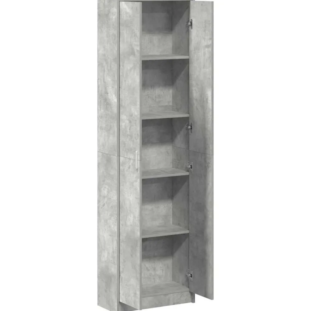 vidaXL Armario Gris Concreto 55 x 25 x 189 cm Madera de ingeniería Gris hormigón