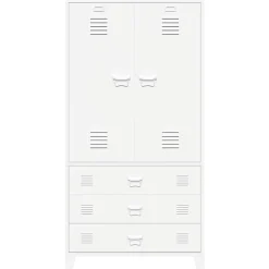 vidaXL Armario industrial de metal 90x50x180 cm Blanco Best
