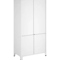 vidaXL Armario industrial de metal 90x50x180 cm Blanco Best