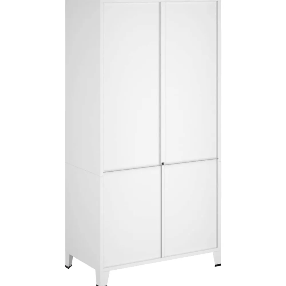 vidaXL Armario industrial de metal 90x50x180 cm Blanco Best