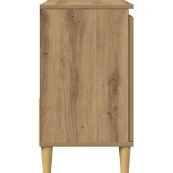 vidaXL Armario lavabo baño madera ingeniería 65x33x60 cm Roble artisan Best
