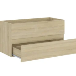 vidaXL Armario lavabo madera contrachapada 90x38,5x45 cm Roble Sonoma