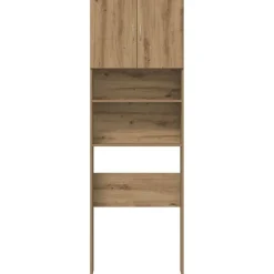 vidaXL Accesorios Para Electrodomésticos-Armario lavadora madera ingeniería roble artesanal 64x24x190 cm