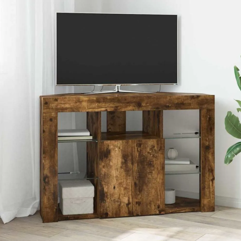 vidaXL Muebles Tv-Armario LED para TV de Esquina 100x40x68cm