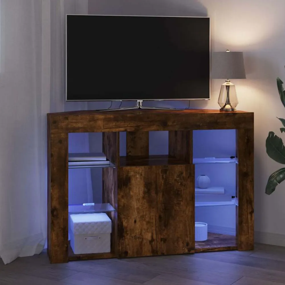 vidaXL Muebles Tv-Armario LED para TV de Esquina 100x40x68cm