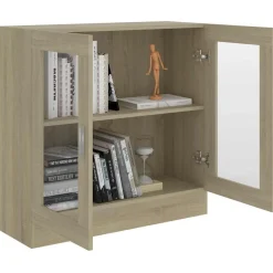 vidaXL Estanterías-Armario libros madera contrachapada color roble 82,5x30,5x80 cm