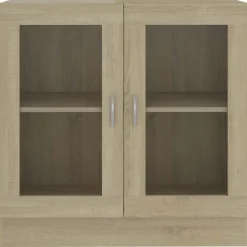 vidaXL Estanterías-Armario libros madera contrachapada color roble 82,5x30,5x80 cm