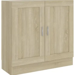 vidaXL Armario libros madera contrachapada color roble 82,5x30,5x80 cm Roble Sonoma Outlet