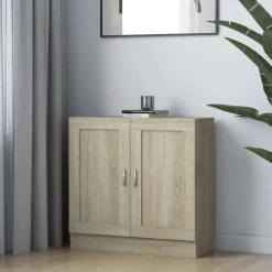 vidaXL Armario libros madera contrachapada color roble 82,5x30,5x80 cm Roble Sonoma Outlet