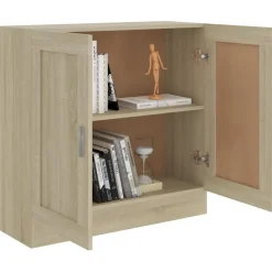 vidaXL Armario libros madera contrachapada color roble 82,5x30,5x80 cm Roble Sonoma Outlet