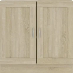 vidaXL Armario libros madera contrachapada color roble 82,5x30,5x80 cm Roble Sonoma Outlet