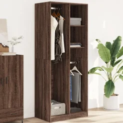 vidaXL Armarios Y Almacenamiento-Armario madera de ingeniería color roble marrón 80x50x200 cm