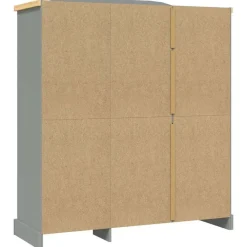 vidaXL Armarios Y Almacenamiento-Armario madera de pino Mexicano estilo Corona 3 puertas
