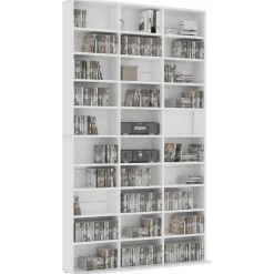 vidaXL Armarios Y Almacenamiento-Armario para CDs madera contrachapada 102x23x177,5 cm