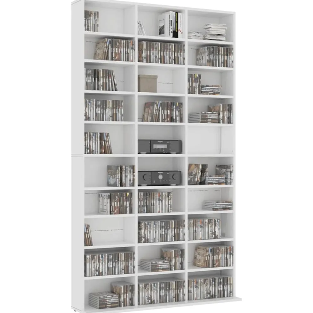 vidaXL Armarios Y Almacenamiento-Armario para CDs madera contrachapada 102x23x177,5 cm