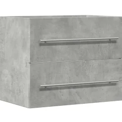 vidaXL Armario para lavabo aglomerado gris hormigón 60x38,5x48 cm Gris hormigón