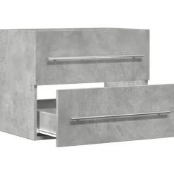 vidaXL Armario para lavabo aglomerado gris hormigón 60x38,5x48 cm Gris hormig&oacute;n