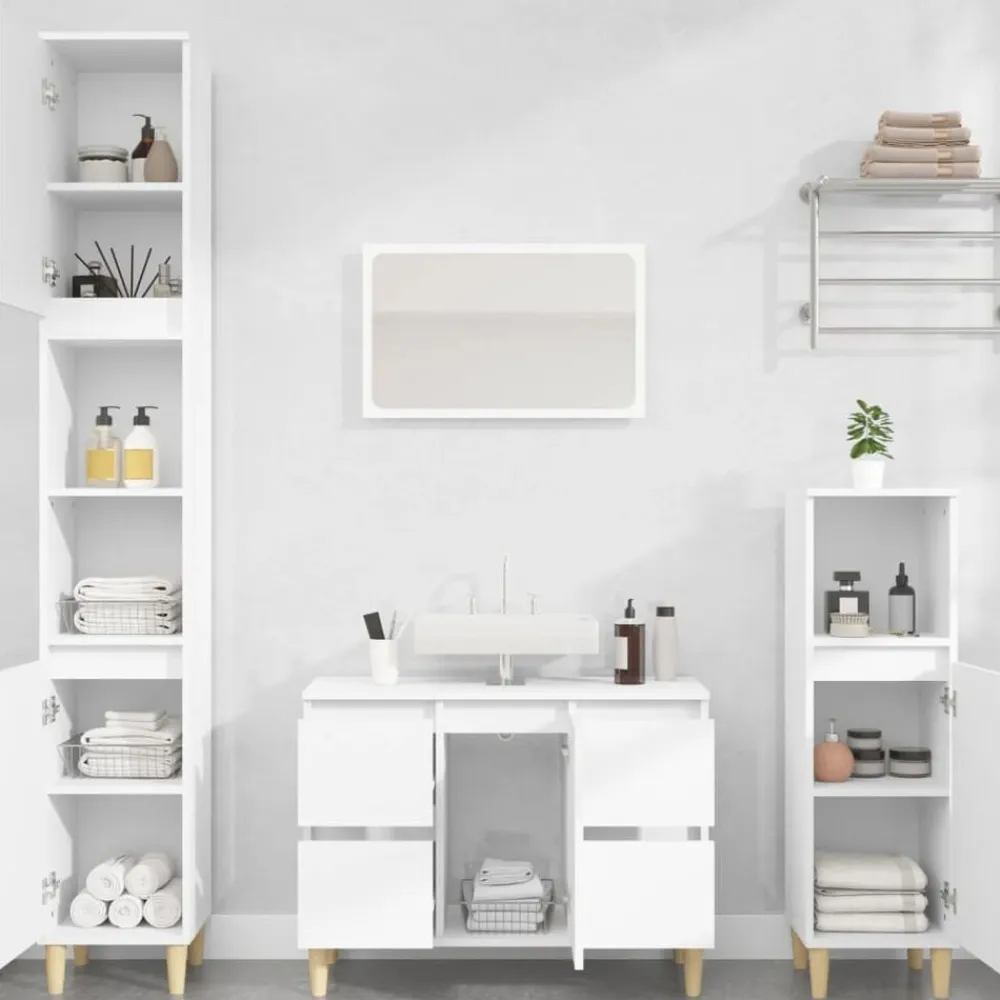 vidaXL Armarios Y Almacenamiento-Armario para lavabo madera contrachapada 80x33x60 cm