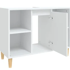 vidaXL Armarios Y Almacenamiento-Armario para lavabo madera contrachapada 80x33x60 cm