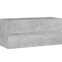 vidaXL Armario para lavabo contrachapada gris hormigón 100x38,5x45 cm Gris hormigón Clearance