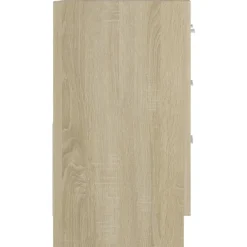 vidaXL Armario para lavabo madera contrachapada color roble 63x30x54cm Roble Sonoma Outlet