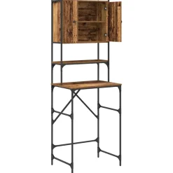 vidaXL Armario para lavadora Madera vieja 68 x 48,5 x 194 cm Madera envejecida New