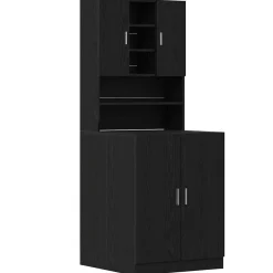 vidaXL Armario para lavadora 2 pcs 70,5 x 71,5 x 181,5 cm Roble negro Clearance