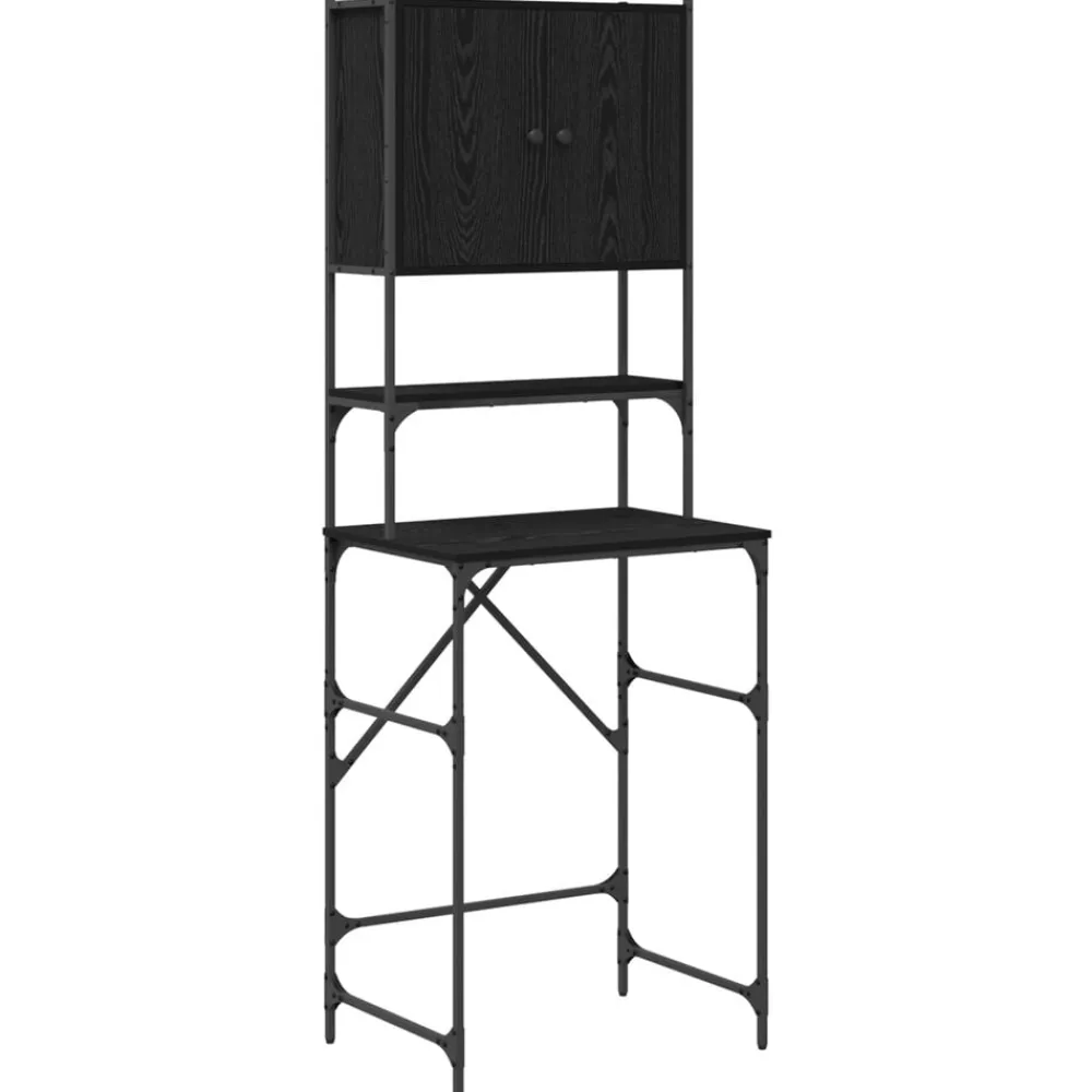 vidaXL Armario para lavadora 68 x 48,5 x 194 cm Roble negro