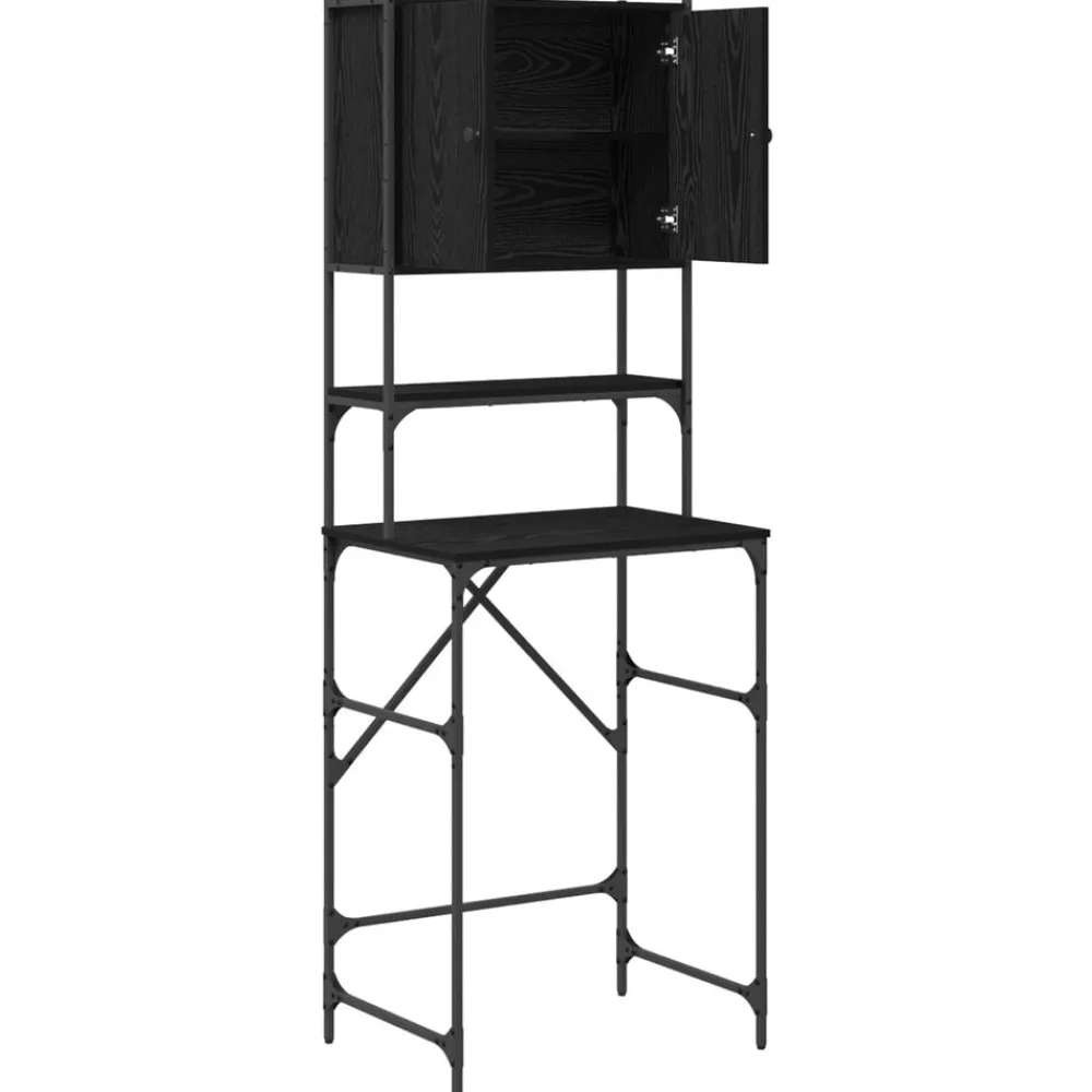 vidaXL Armario para lavadora 68 x 48,5 x 194 cm Roble negro