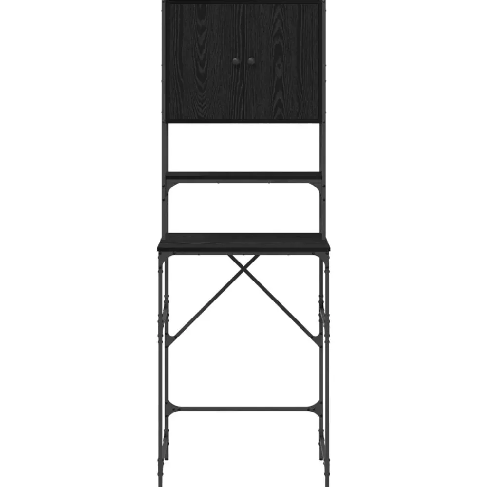 vidaXL Armario para lavadora 68 x 48,5 x 194 cm Roble negro