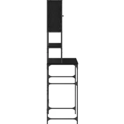 vidaXL Armario para lavadora 68 x 48,5 x 194 cm Roble negro