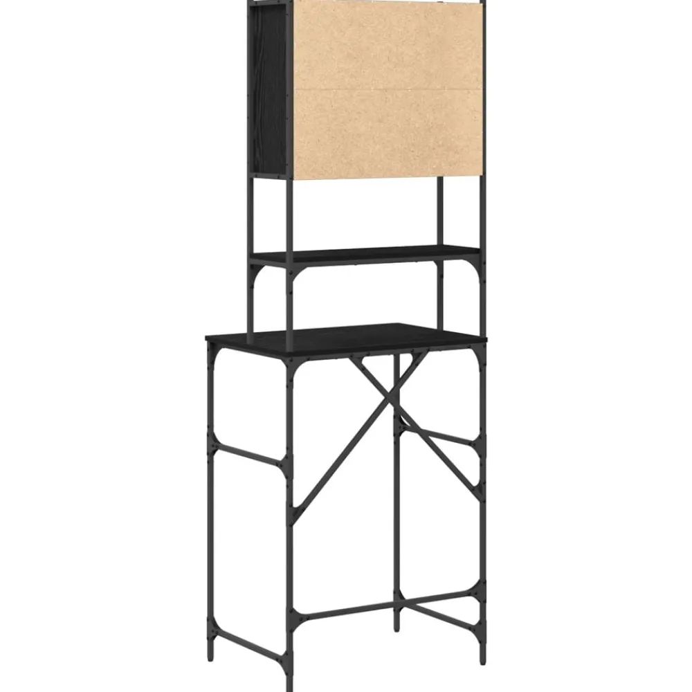 vidaXL Armario para lavadora 68 x 48,5 x 194 cm Roble negro