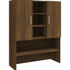 vidaXL Armario para lavadora color roble marrón 70,5x25,5x90 cm Marr&oacute;n roble Online
