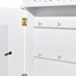 vidaXL Armario para llaves con marco de fotos blanco Outlet