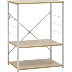 vidaXL Armario para microondas 60x39,6x79,5 cm blanco y roble