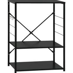 vidaXL Armario para microondas madera ingeniería 60x39,6x79,5 cm Negro Online