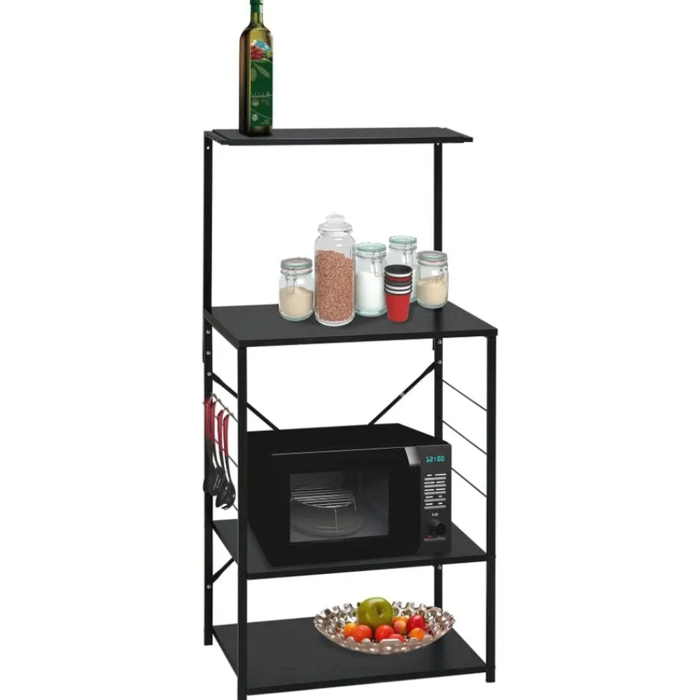 vidaXL Cocina Y Comedor-Armario para microondas madera ingeniería 60x39,6x123 cm