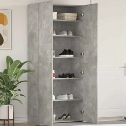 vidaXL Productos Del Hogar-Armario para Zapatos con estante Gris 80 x 35.5 x 180 cm