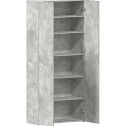 vidaXL Productos Del Hogar-Armario para Zapatos con estante Gris 80 x 35.5 x 180 cm
