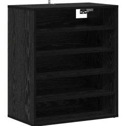 vidaXL Armario para Zapatos con estante Roble Negro 60 x 35 x 70 cm Outlet