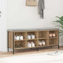 vidaXL Armario para Zapatos Roble artesanal 131 x 35 x 50 cm Roble artisan Clearance