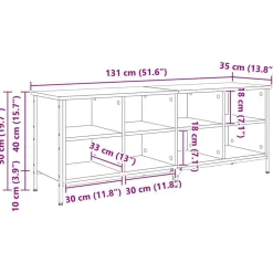 vidaXL Productos Del Hogar-Armario para Zapatos con estante 131 x 35 x 50 cm