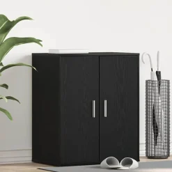 vidaXL Productos Del Hogar-Armario para Zapatos con estante Roble Negro 60 x 35 x 70 cm